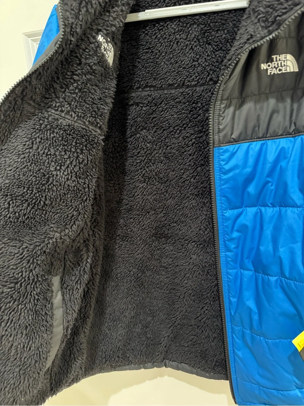 The North Face Boys Puffer Jacket XL 18/20 Blue Black Full Zip Winter Coat